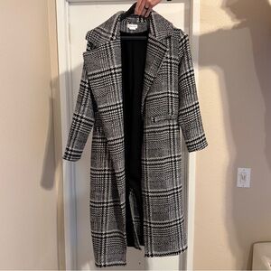 Lovers + Friends Plaid Longline Coat
